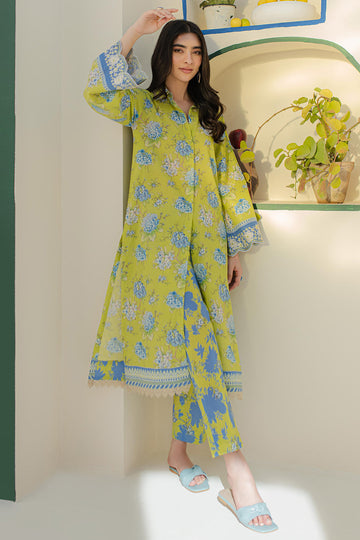 Zellbury | Unstitched 2 Piece Cambric | Embroidered Shirt Shalwar - 0104 - House Of Hania