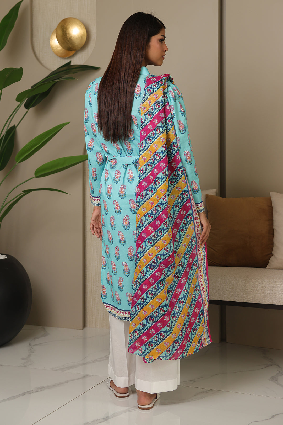 Zellbury | Unstitched 2 Piece Cambric | Shirt Dupatta - 0001 - House Of Hania