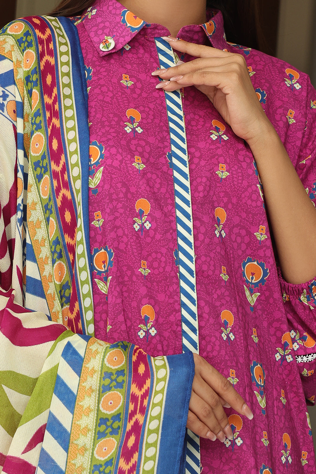 Zellbury | Unstitched 2 Piece Cambric | Shirt Dupatta - 0002 - House Of Hania
