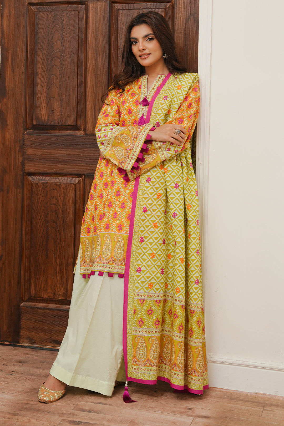 Zellbury | Unstitched 2 Piece Cambric | Shirt Dupatta - 0005 - House Of Hania