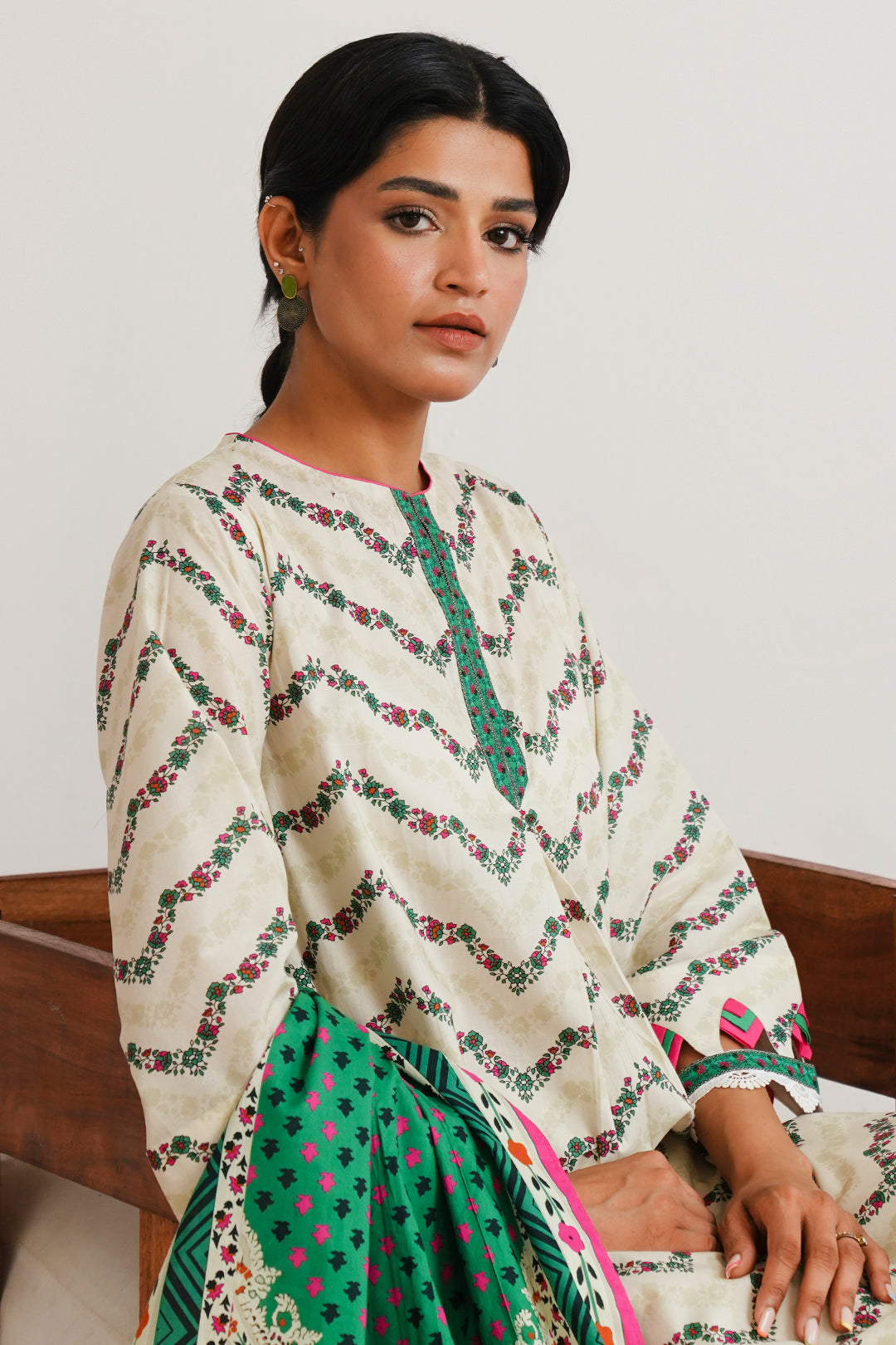 Zellbury | Unstitched 2 Piece Cambric | Shirt Dupatta - 0009 - House Of Hania