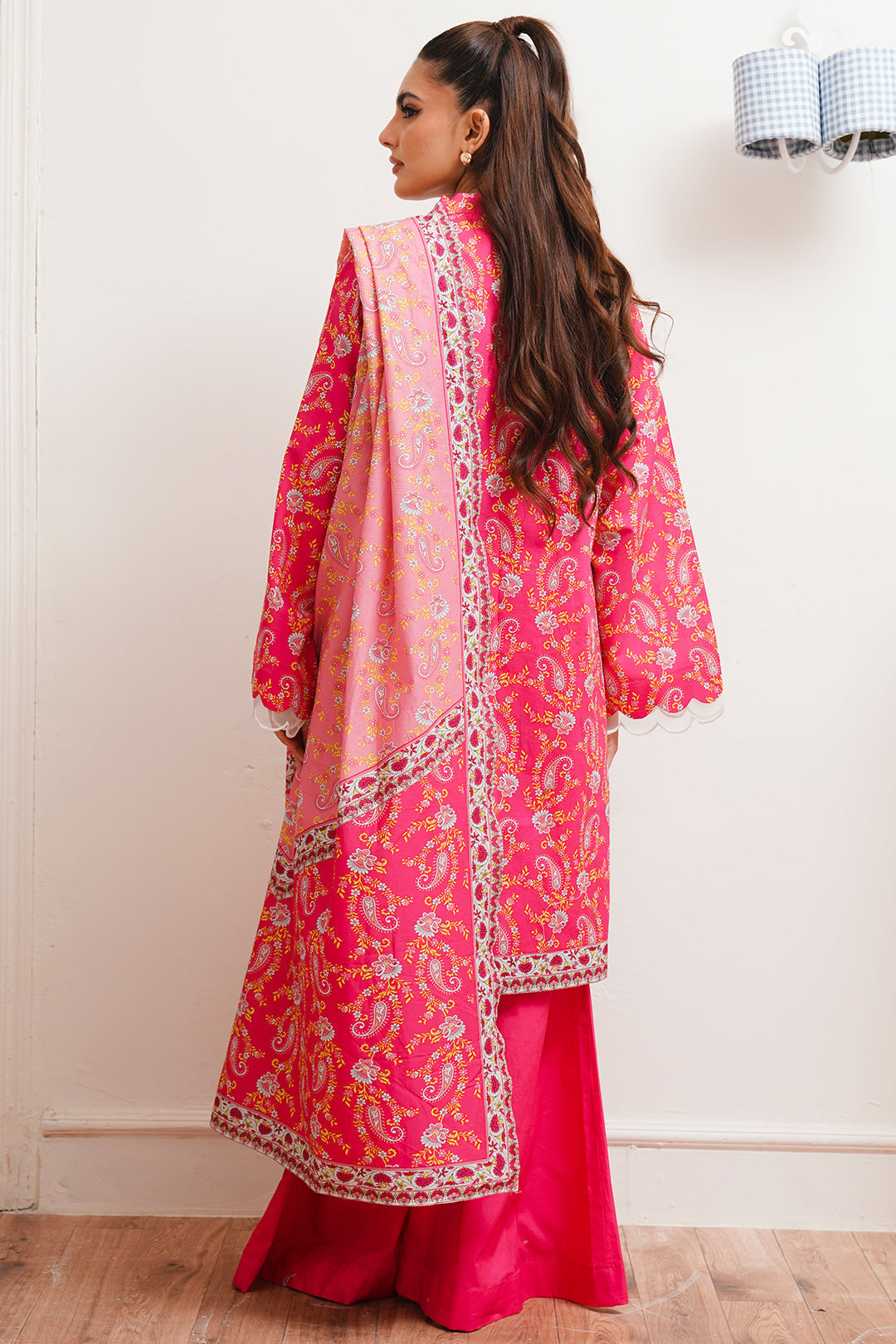 Zellbury | Unstitched 2 Piece Cambric | Shirt Dupatta - 0093 - House Of Hania