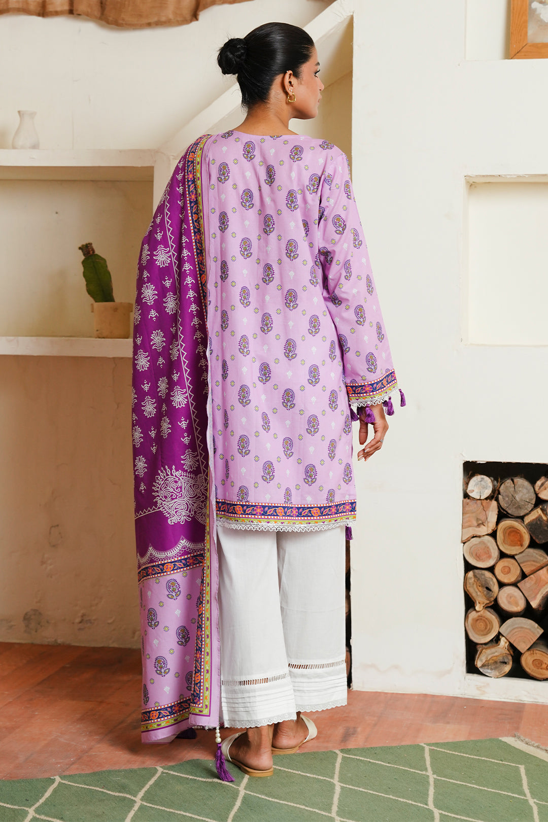 Zellbury | Unstitched 2 Piece Cambric | Shirt Dupatta - 0094 - House Of Hania