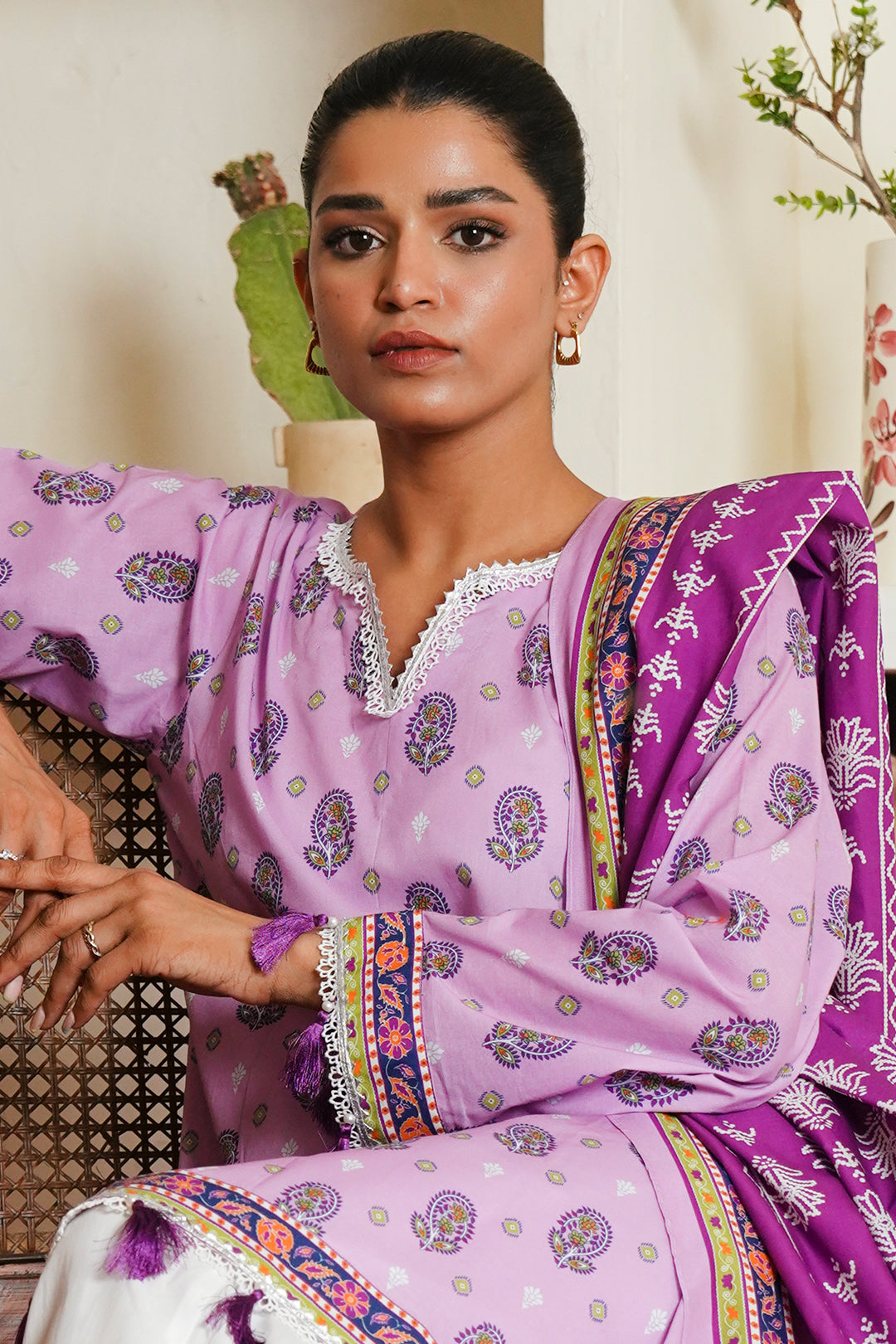 Zellbury | Unstitched 2 Piece Cambric | Shirt Dupatta - 0094 - House Of Hania