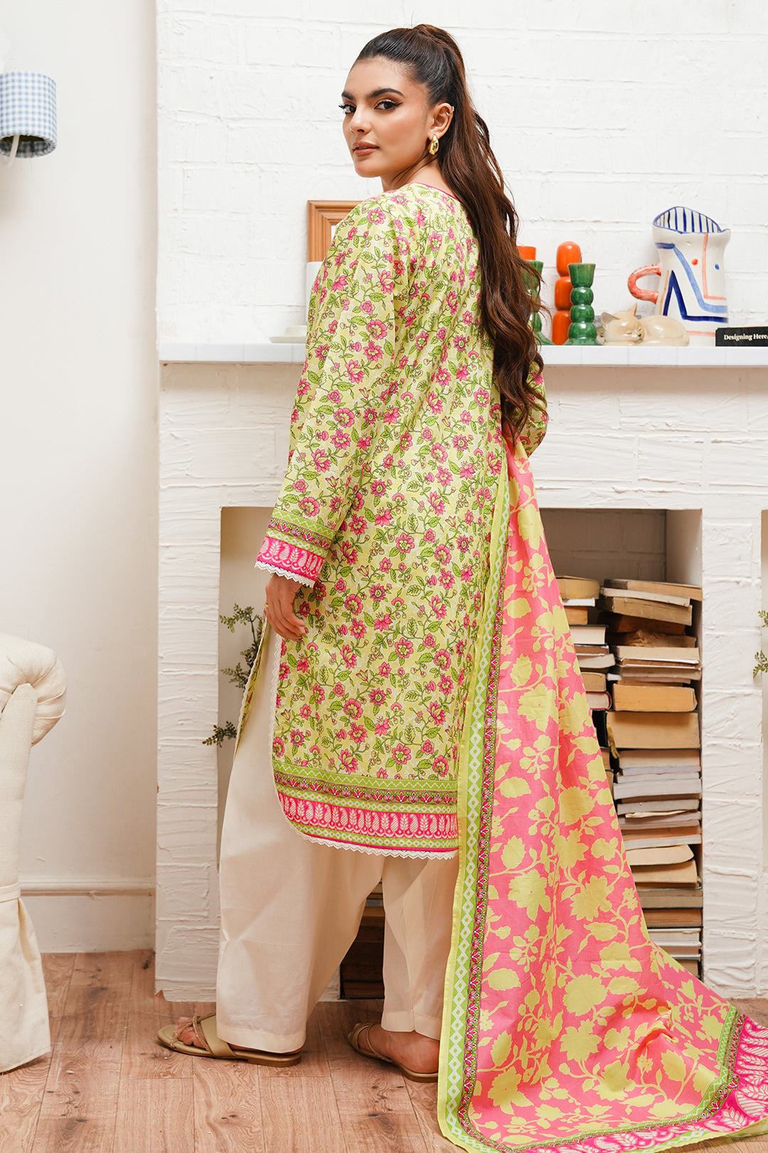 Zellbury | Unstitched 2 Piece Cambric | Shirt Dupatta - 0095 - House Of Hania