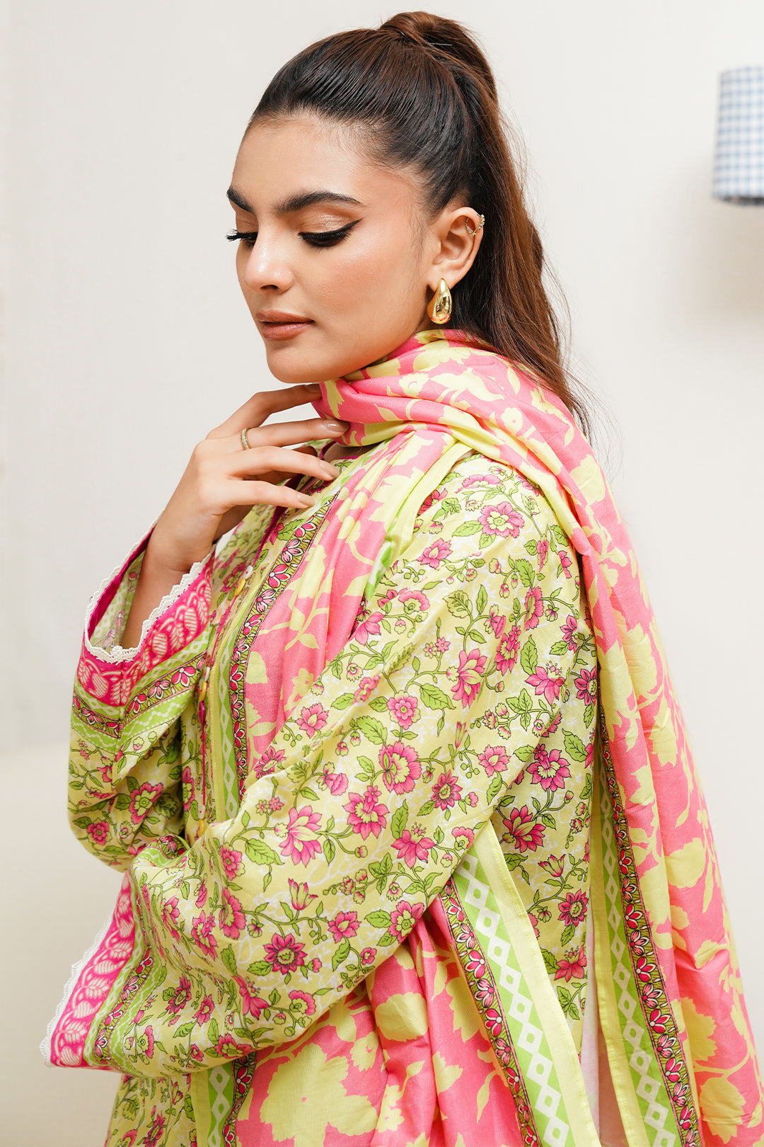 Zellbury | Unstitched 2 Piece Cambric | Shirt Dupatta - 0095 - House Of Hania