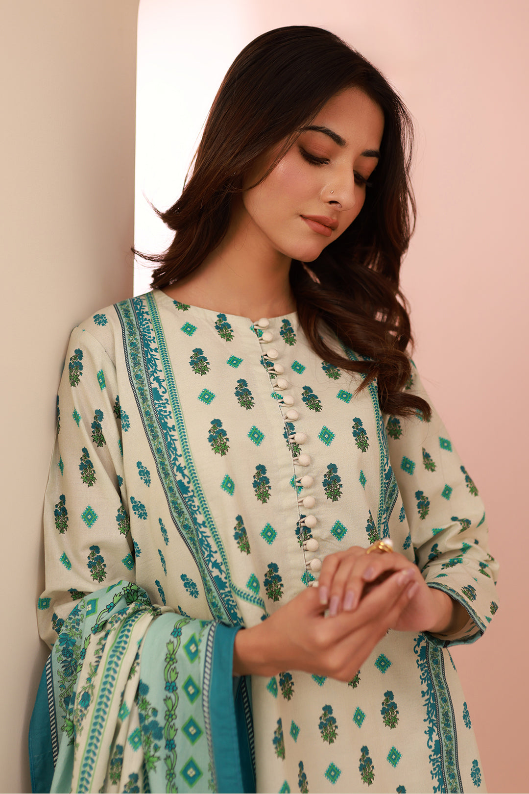 Zellbury | Unstitched 2 Piece Cambric | Shirt Dupatta - 0606 - House Of Hania