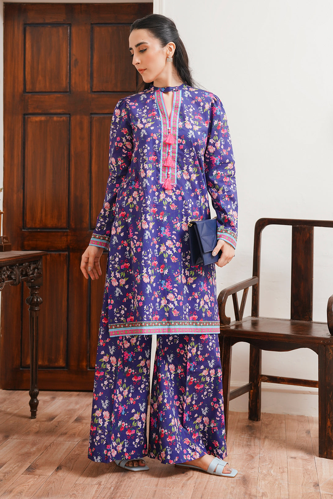 Zellbury | Unstitched 2 Piece Cambric | Shirt Shalwar - 0012 - House Of Hania
