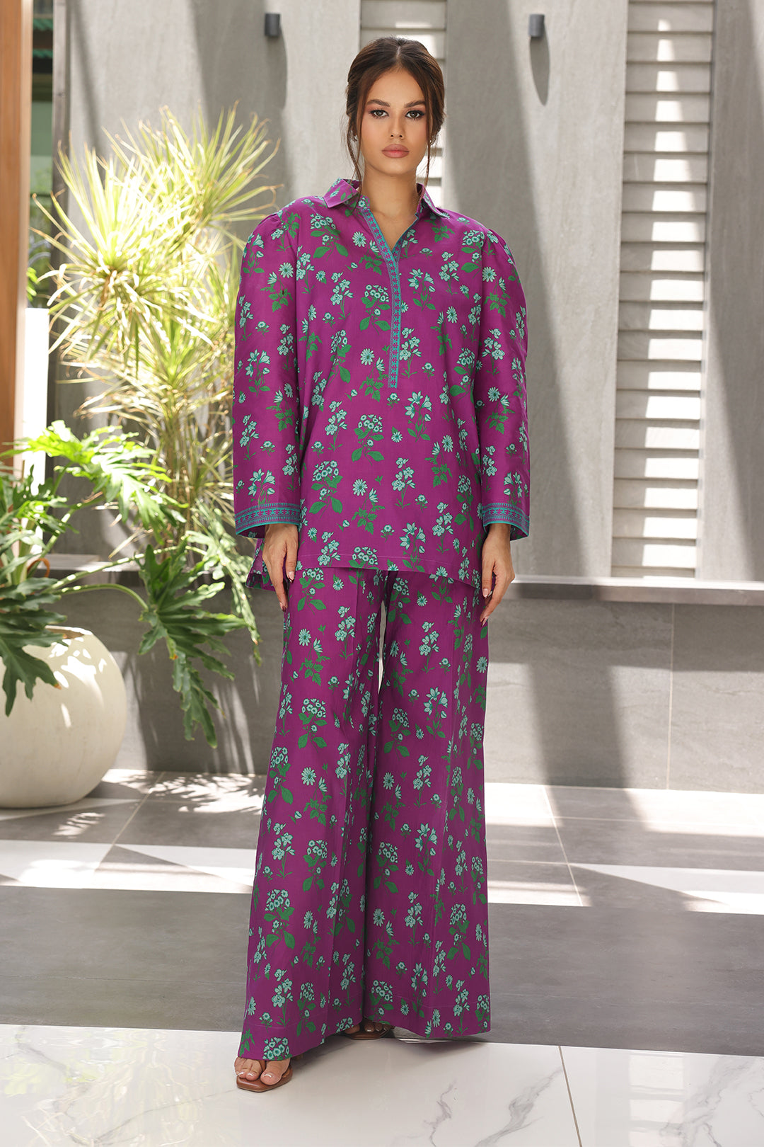 Zellbury | Unstitched 2 Piece Cambric | Shirt Shalwar - 0014 - House Of Hania
