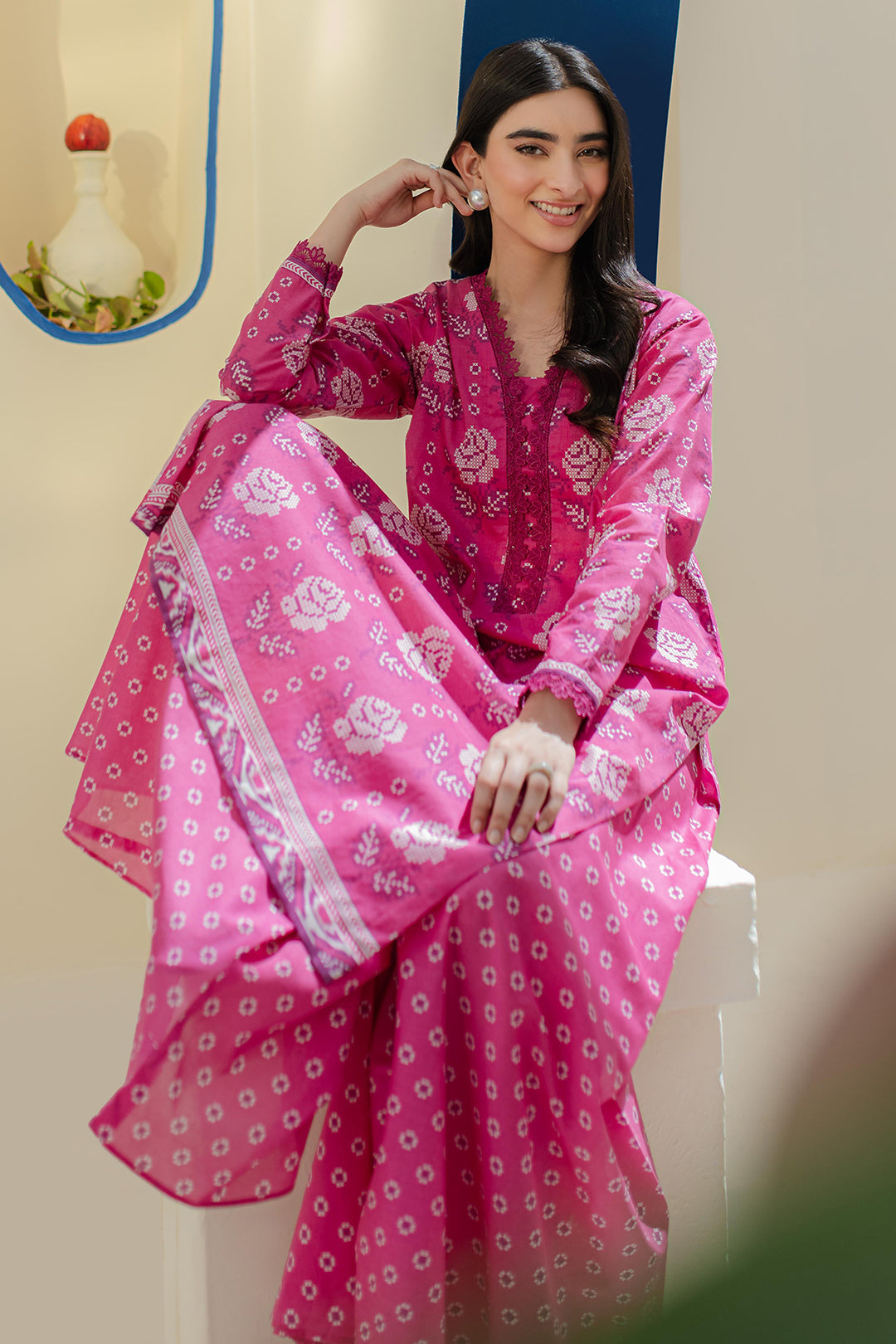 Zellbury | Unstitched 2 Piece Cambric | Shirt Shalwar - 0017 - House Of Hania