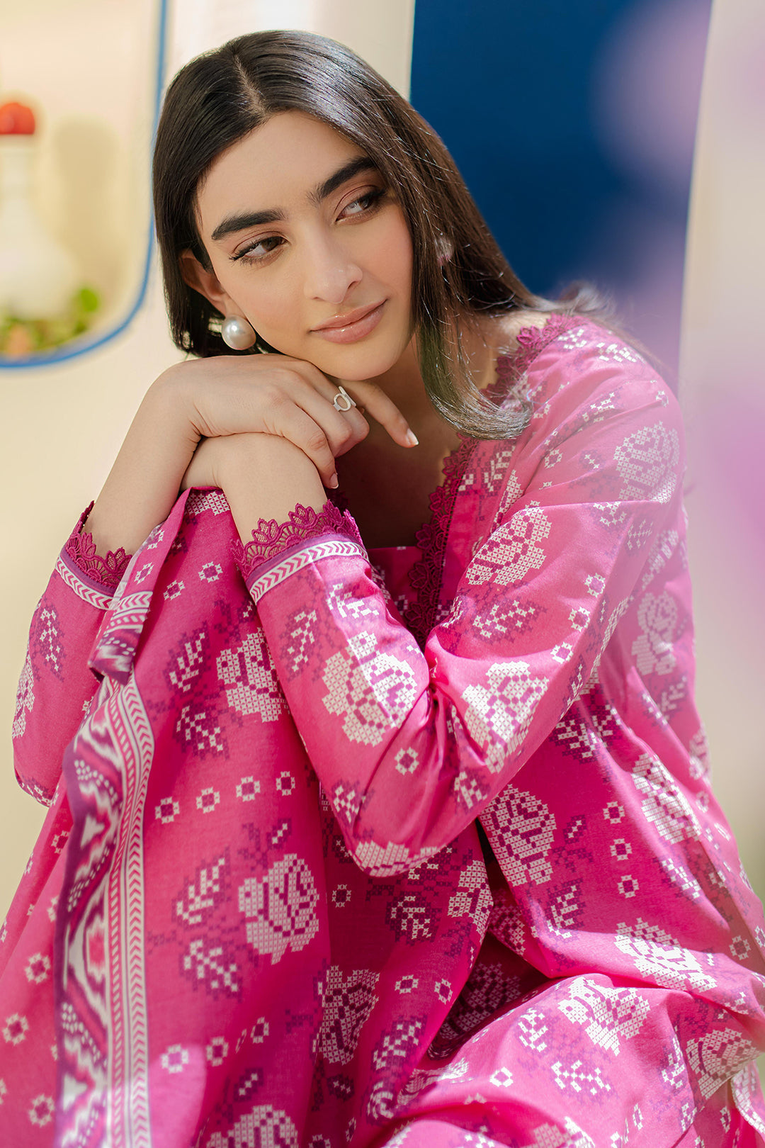 Zellbury | Unstitched 2 Piece Cambric | Shirt Shalwar - 0017 - House Of Hania