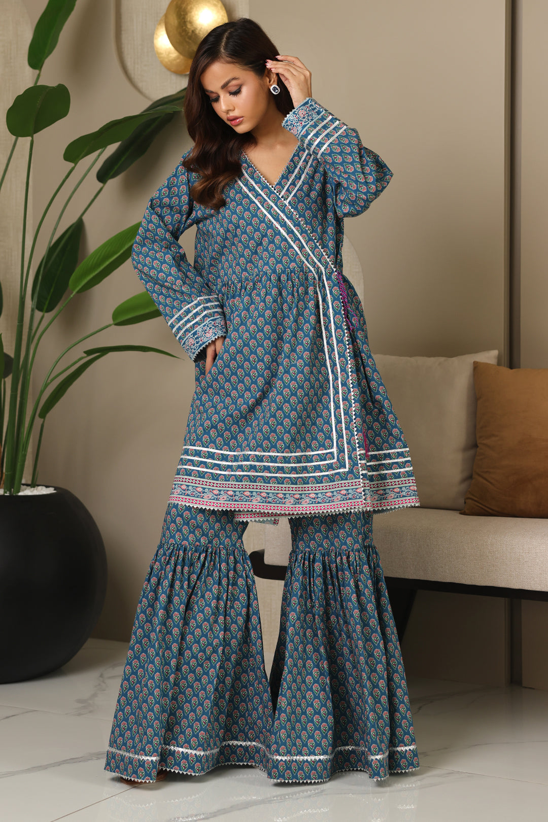 Zellbury | Unstitched 2 Piece Cambric | Shirt Shalwar - 0100 - House Of Hania