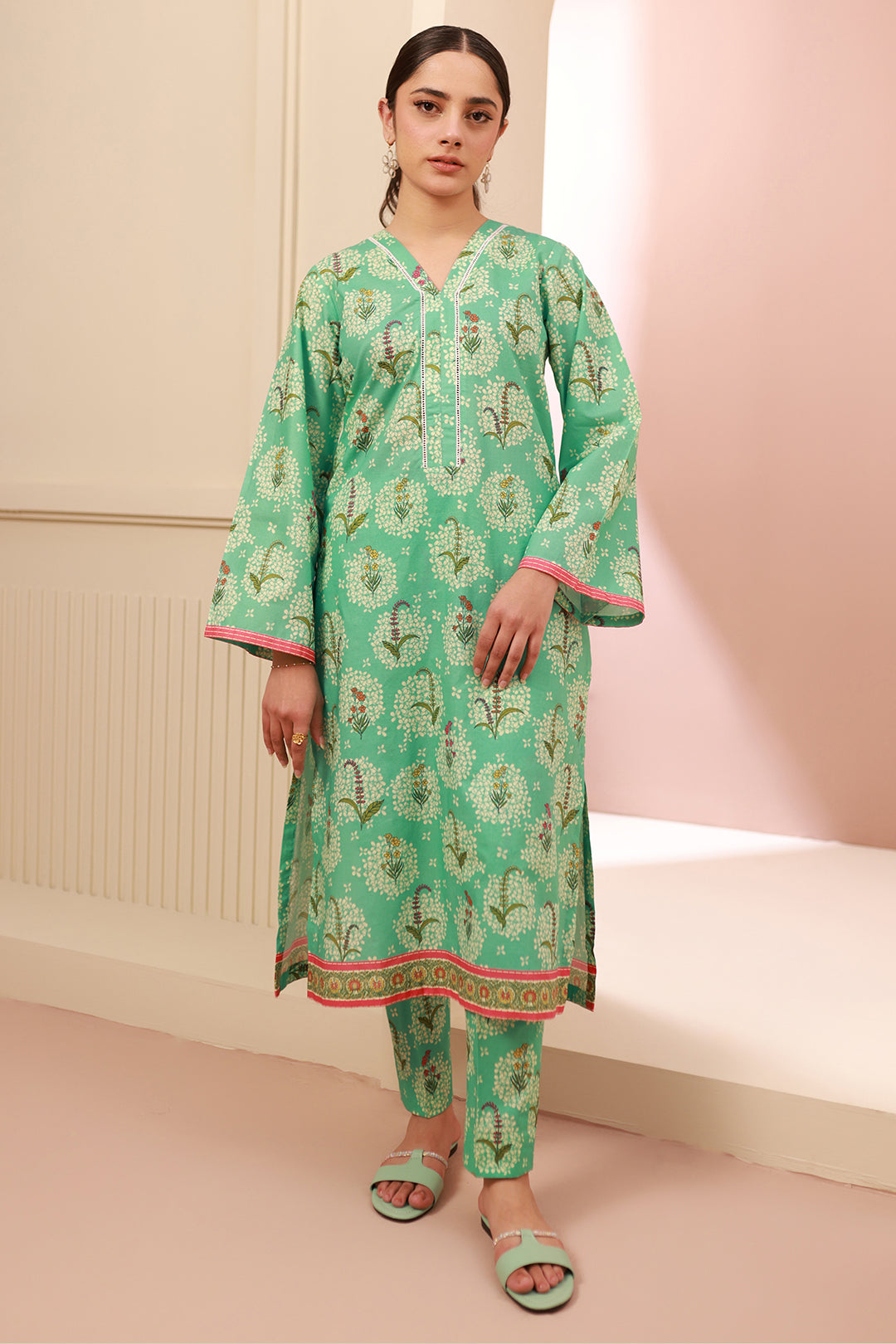 Zellbury | Unstitched 2 Piece Cambric | Shirt Shalwar - 0612 - House Of Hania