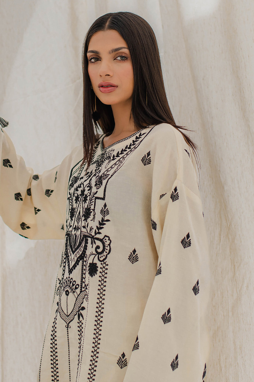Zellbury | Unstitched 2 Piece Jacquard | Embroidered Shirt Shalwar - 0657 - House Of Hania
