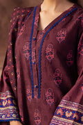 Zellbury | Unstitched 2 Piece Khaddar | Embroidered Shirt Dupatta - 0263 - House Of Hania