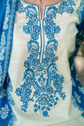 Zellbury | Unstitched 2 Piece Khaddar | Embroidered Shirt Dupatta - 0264 - House Of Hania