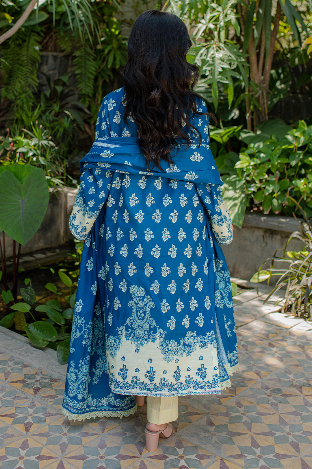 Zellbury | Unstitched 2 Piece Khaddar | Embroidered Shirt Dupatta - 0264 - House Of Hania