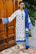 Zellbury | Unstitched 2 Piece Khaddar | Embroidered Shirt Dupatta - 0265 - House Of Hania