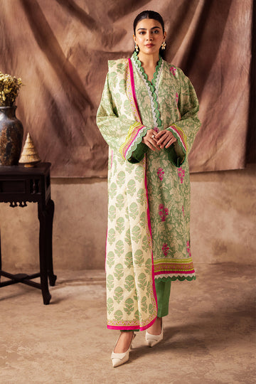 Zellbury | Unstitched 2 Piece Khaddar | Embroidered Shirt Dupatta - 0266 - House Of Hania