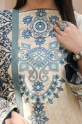 Zellbury | Unstitched 2 Piece Khaddar | Embroidered Shirt Dupatta - 0349 - House Of Hania