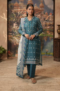 Zellbury | Unstitched 2 Piece Khaddar | Embroidered Shirt Dupatta - 0350 - House Of Hania