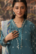 Zellbury | Unstitched 2 Piece Khaddar | Embroidered Shirt Dupatta - 0350 - House Of Hania