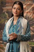 Zellbury | Unstitched 2 Piece Khaddar | Embroidered Shirt Dupatta - 0350 - House Of Hania