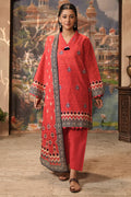Zellbury | Unstitched 2 Piece Khaddar | Embroidered Shirt Dupatta - 0436 - House Of Hania
