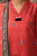 Zellbury | Unstitched 2 Piece Khaddar | Embroidered Shirt Dupatta - 0436 - House Of Hania