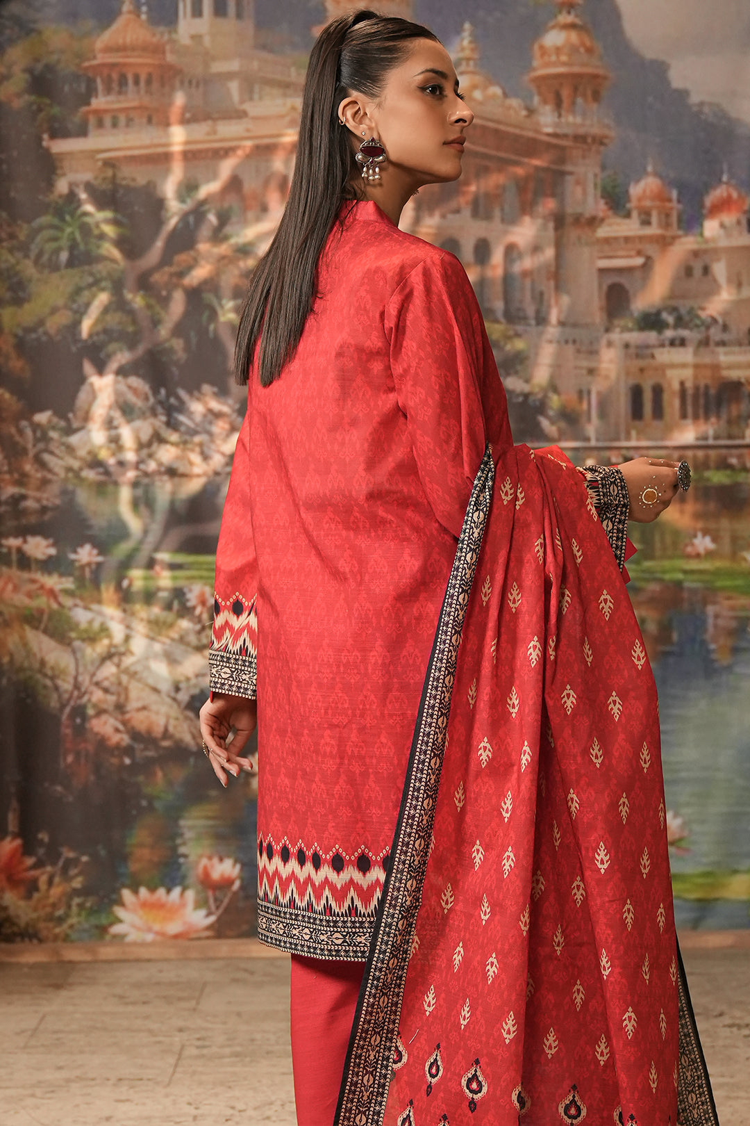 Zellbury | Unstitched 2 Piece Khaddar | Embroidered Shirt Dupatta - 0436 - House Of Hania