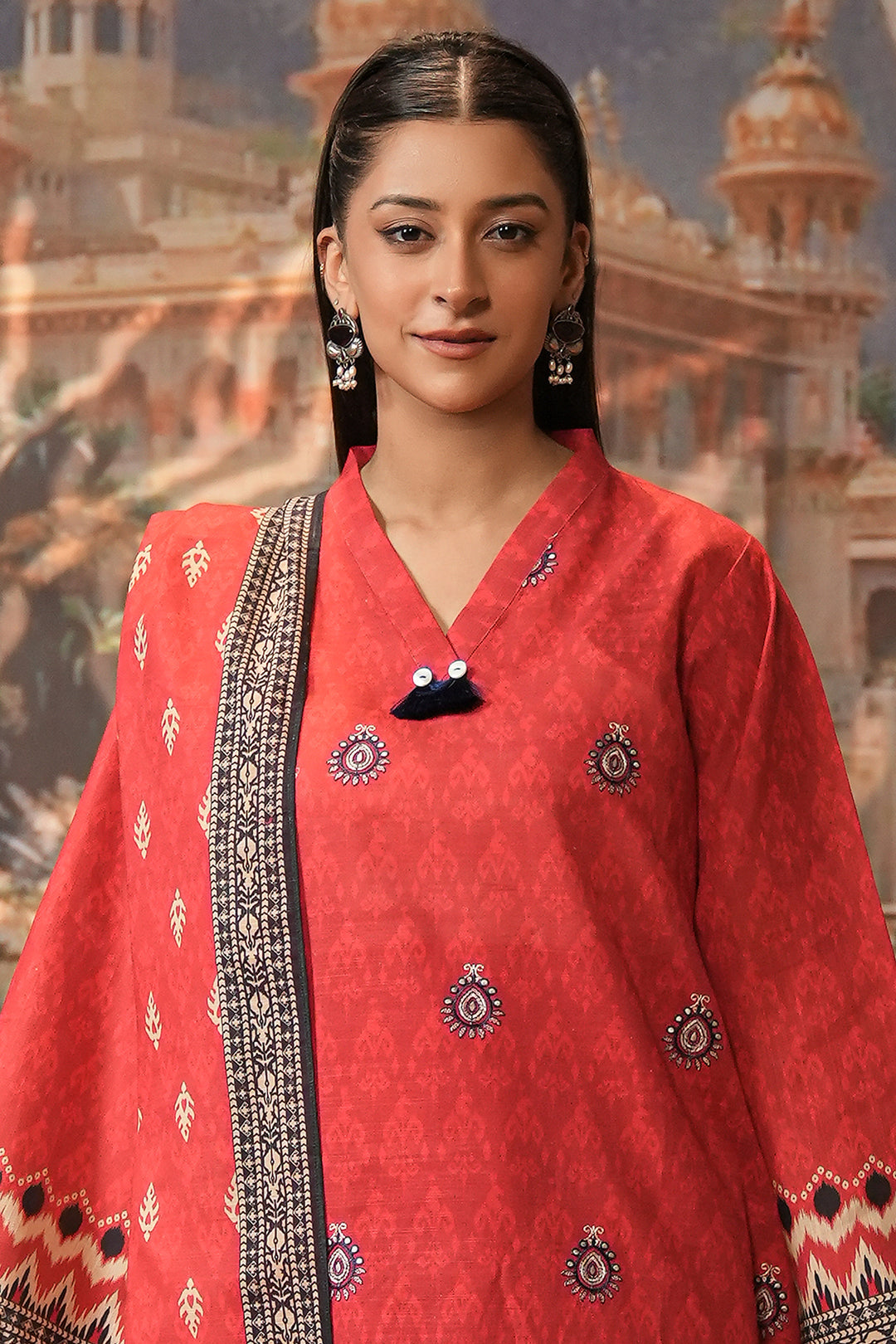 Zellbury | Unstitched 2 Piece Khaddar | Embroidered Shirt Dupatta - 0436 - House Of Hania