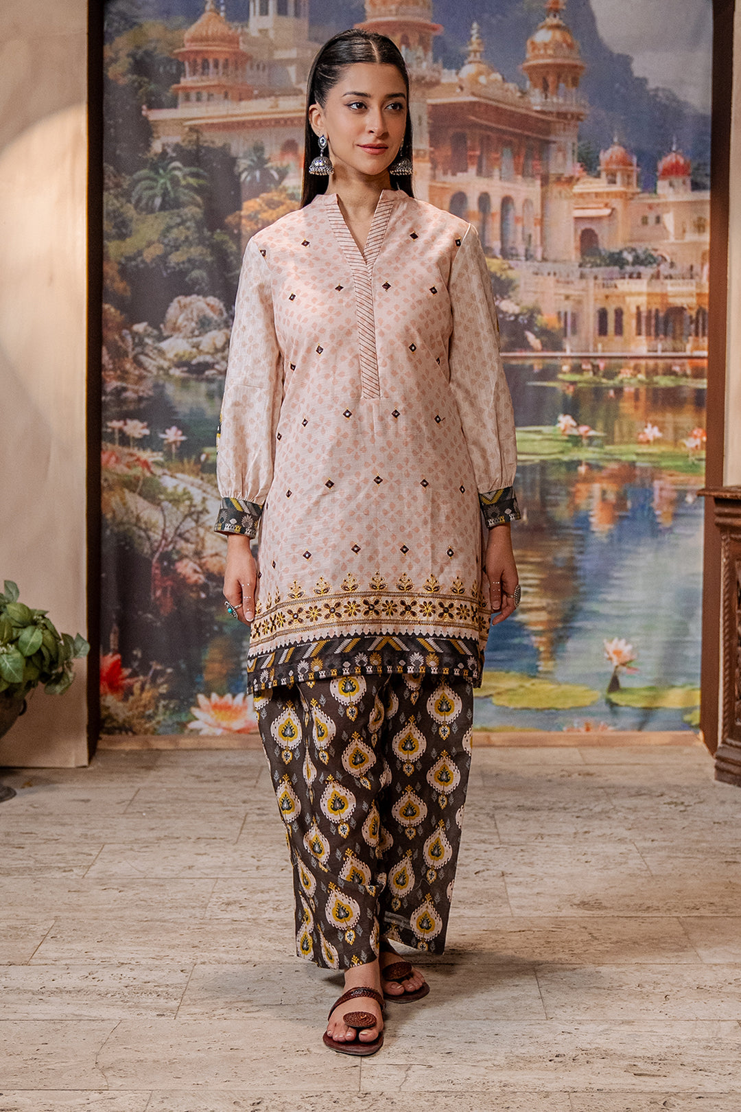 Zellbury | Unstitched 2 Piece Khaddar | Embroidered Shirt Shalwar - 0439 - House Of Hania