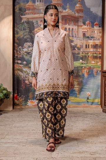 Zellbury | Unstitched 2 Piece Khaddar | Embroidered Shirt Shalwar - 0439 - House Of Hania