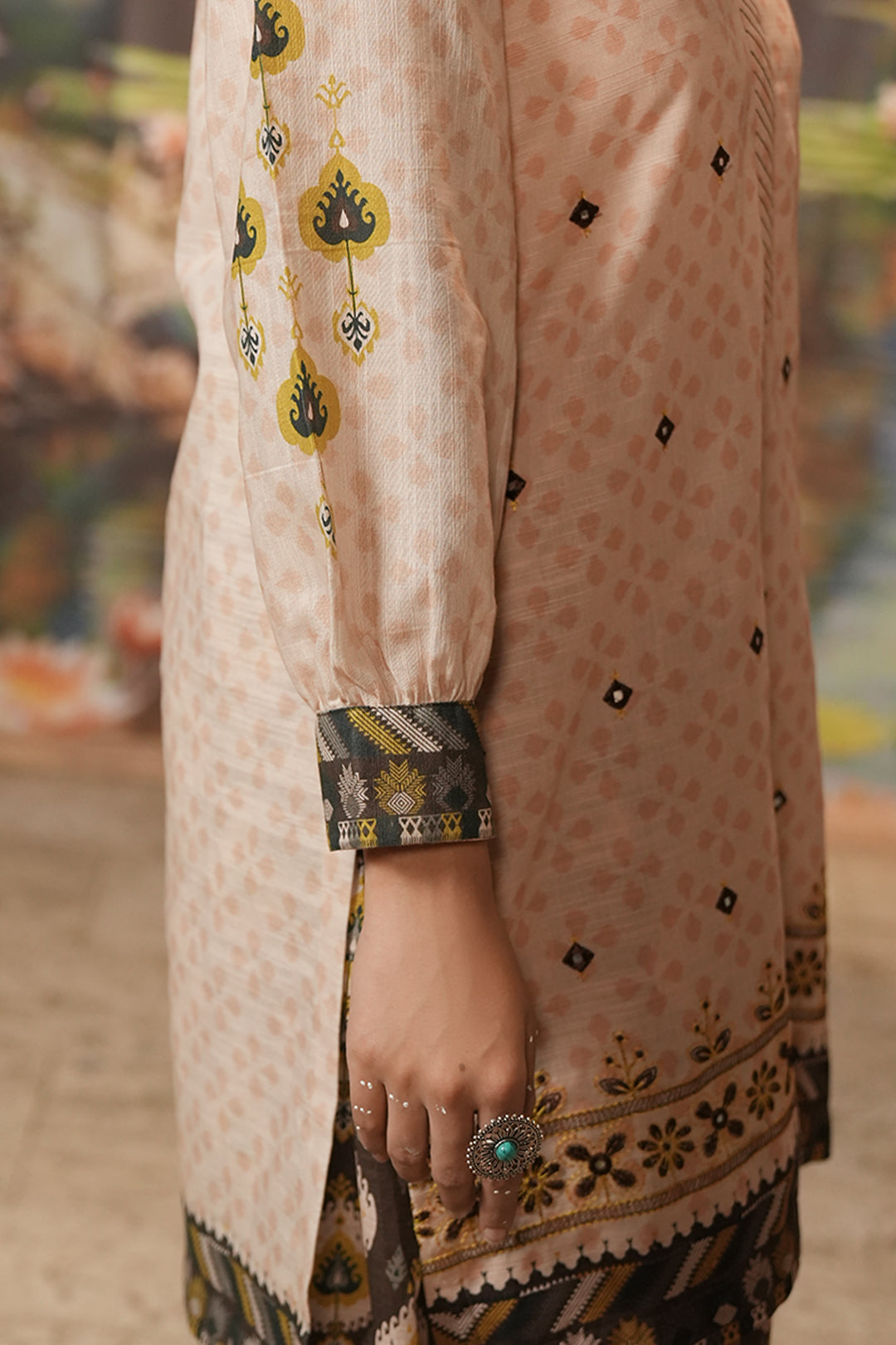Zellbury | Unstitched 2 Piece Khaddar | Embroidered Shirt Shalwar - 0439 - House Of Hania