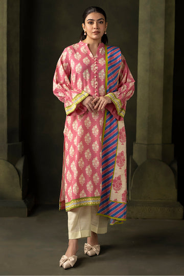 Zellbury | Unstitched 2 Piece Khaddar | Shirt Dupatta - 0160 - House Of Hania