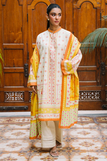 Zellbury | Unstitched 2 Piece Khaddar | Shirt Dupatta - 0251 - House Of Hania