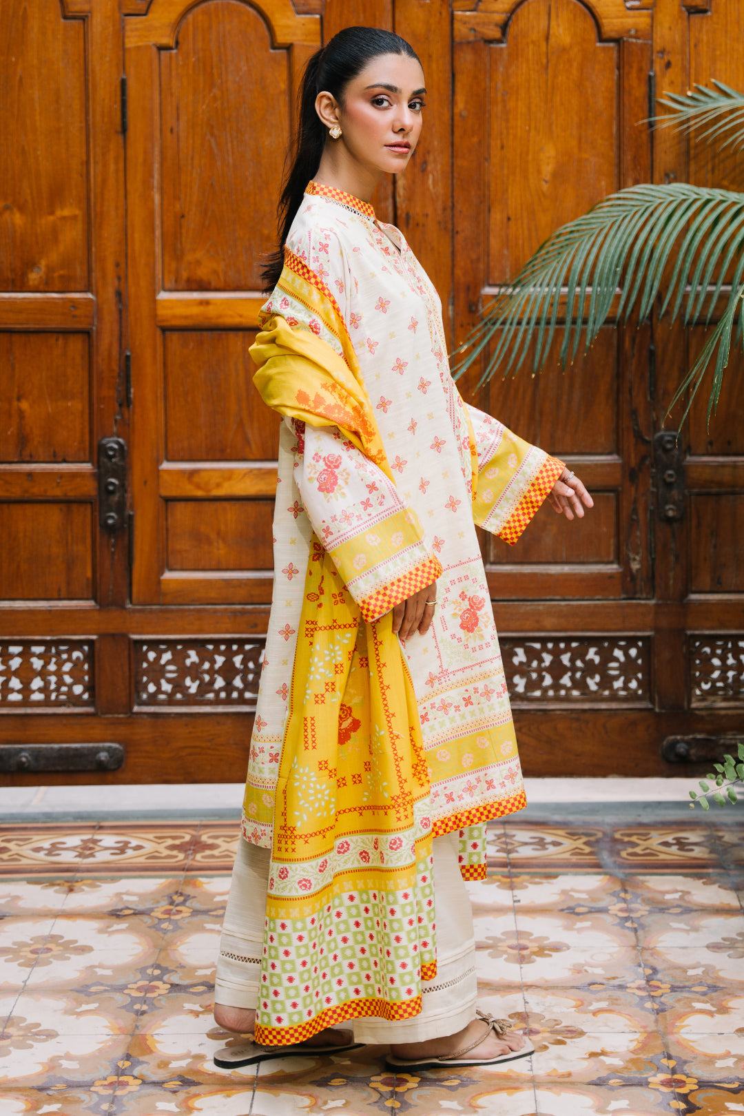 Zellbury | Unstitched 2 Piece Khaddar | Shirt Dupatta - 0251 - House Of Hania