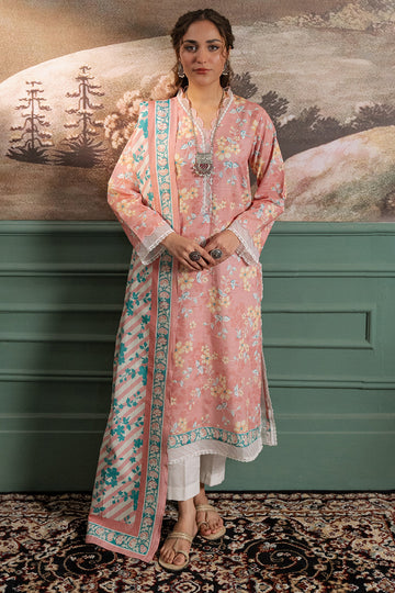 Zellbury | Unstitched 2 Piece Khaddar | Shirt Dupatta - 0331 - House Of Hania