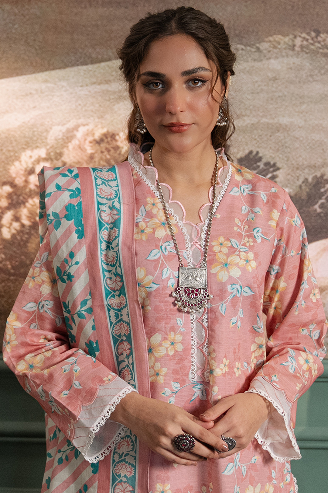 Zellbury | Unstitched 2 Piece Khaddar | Shirt Dupatta - 0331 - House Of Hania