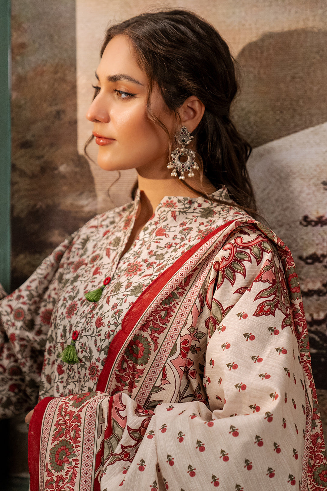 Zellbury | Unstitched 2 Piece Khaddar | Shirt Dupatta - 0334 - House Of Hania