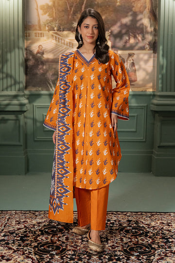 Zellbury | Unstitched 2 Piece Khaddar | Shirt Dupatta - 0335 - House Of Hania