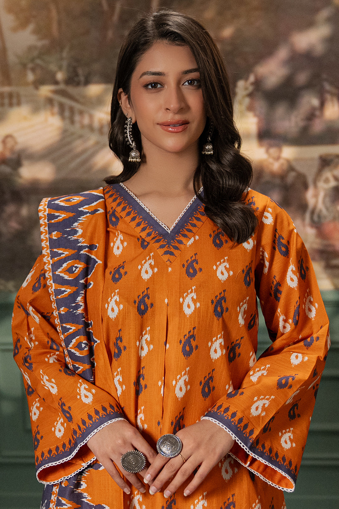 Zellbury | Unstitched 2 Piece Khaddar | Shirt Dupatta - 0335 - House Of Hania