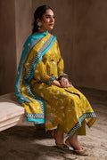 Zellbury | Unstitched 2 Piece Khaddar | Shirt Dupatta - 0423 - House Of Hania