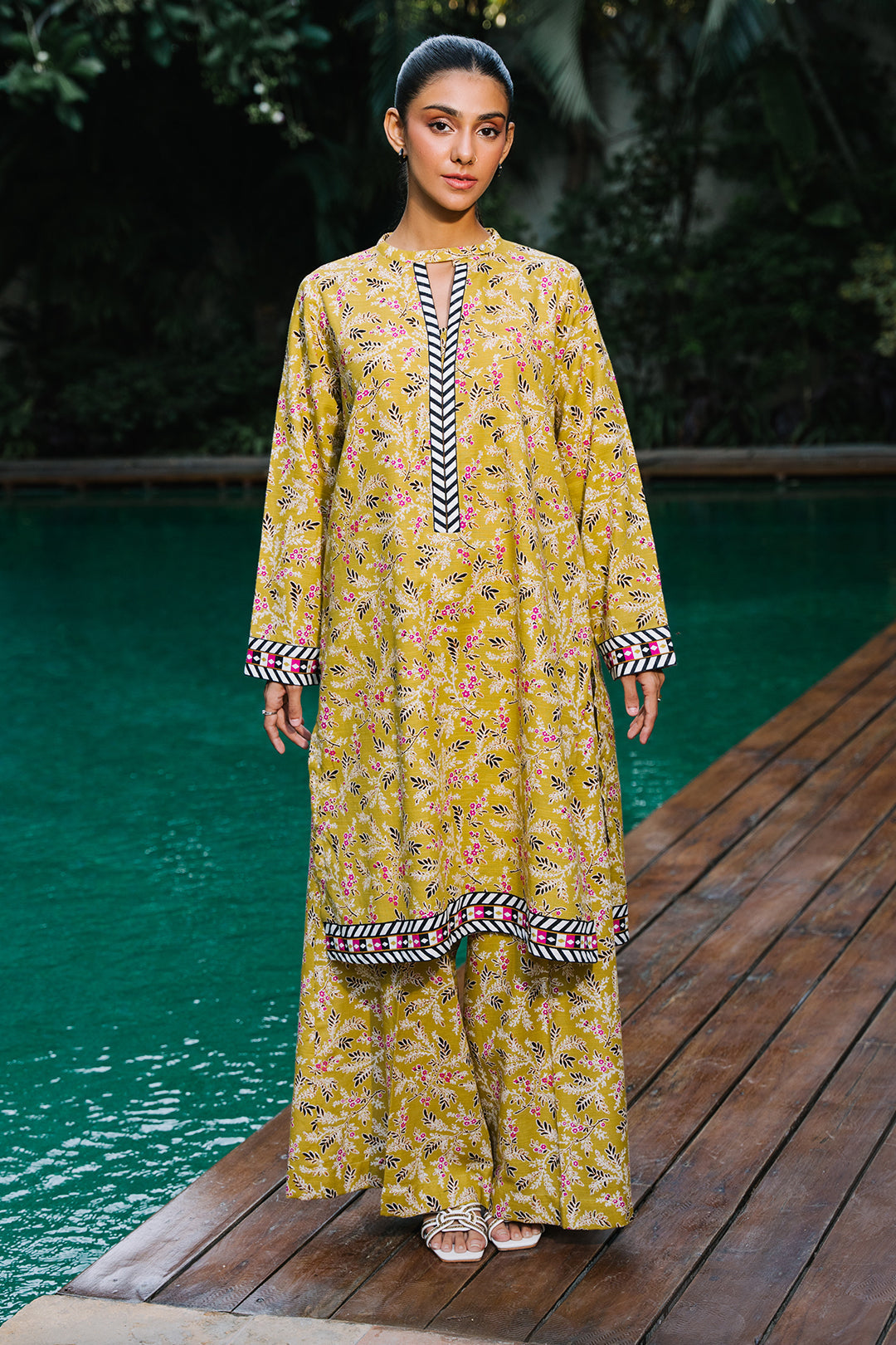 Zellbury | Unstitched 2 Piece Khaddar | Shirt Shalwar - 0164 - House Of Hania