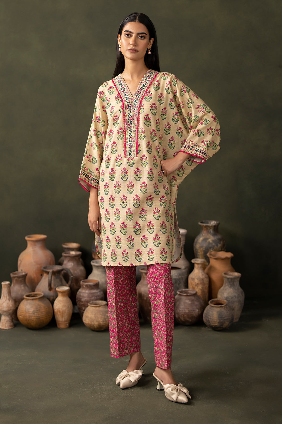 Zellbury | Unstitched 2 Piece Khaddar | Shirt Shalwar - 0256 - House Of Hania
