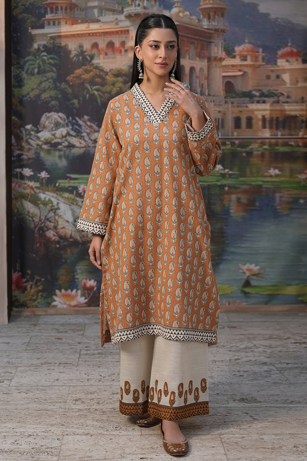 Zellbury | Unstitched 2 Piece Khaddar | Shirt Shalwar - 0339 - House Of Hania