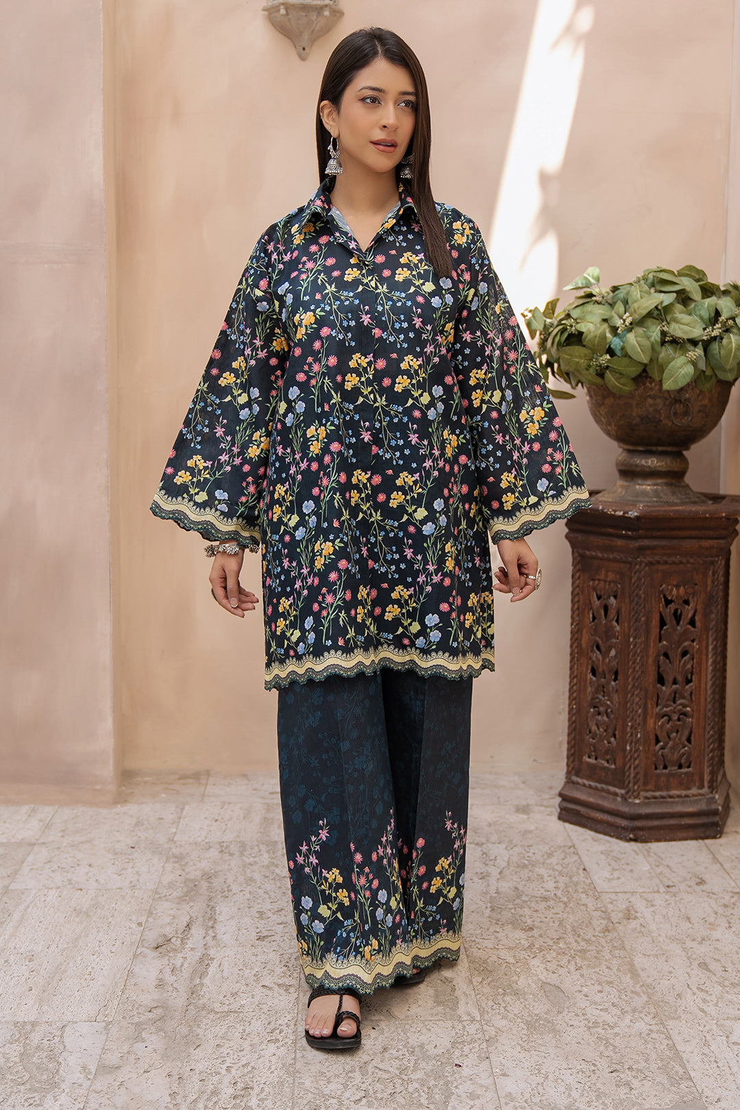 Zellbury | Unstitched 2 Piece Khaddar | Shirt Shalwar - 0341 - House Of Hania