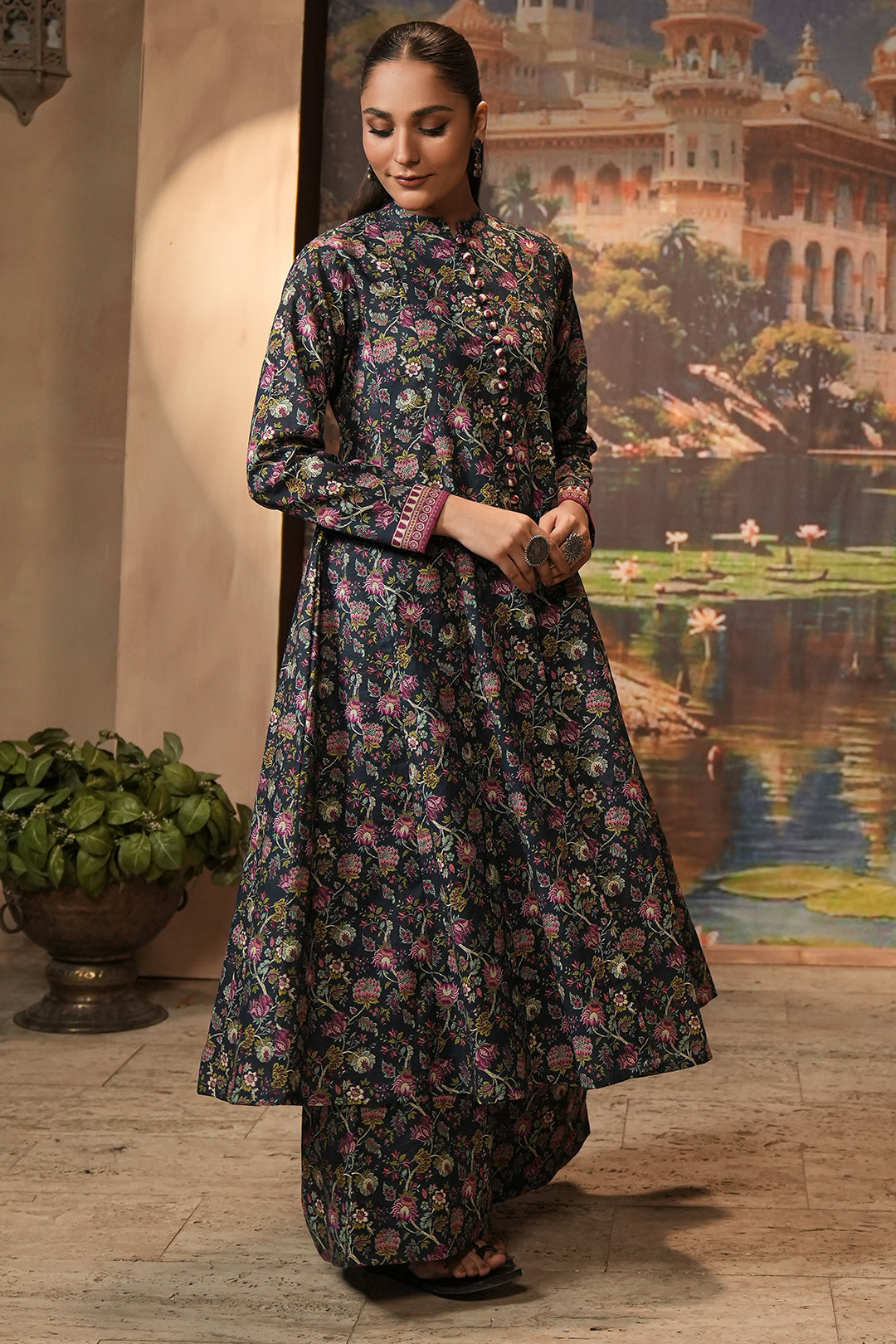 Zellbury | Unstitched 2 Piece Khaddar | Shirt Shalwar - 0345 - House Of Hania