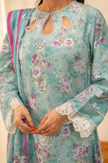 Zellbury | Unstitched 2 Piece Lawn | Embroidered Shirt Dupatta - 0021 - House Of Hania
