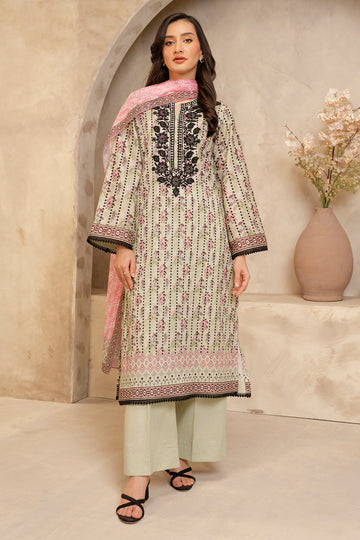 Zellbury | Unstitched 2 Piece Lawn | Embroidered Shirt Dupatta - 0103 - House Of Hania